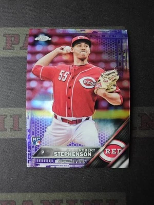 2016 Topps Chrome Baseball Purple Refractor Rookie Robert Stephenson /275 - Image 1 of 2