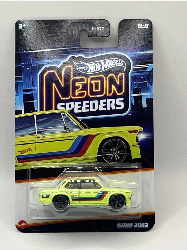 Hot Wheels Neon Speeders BMW 2002 verde diecast escala 1:64 imprescindible ver Foto 1 de 1