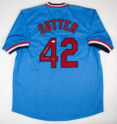 Bruce Sutter Signed St Louis Cardinals Jersey “306 Saves & HOF 2006” (JSA COA) - Image 1 of 4