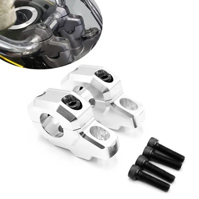 Silver Handlebar Riser Bar Mount Handle Clamp for Kawasaki Z900C Z900RS 2017-24 Foto 1 de 4