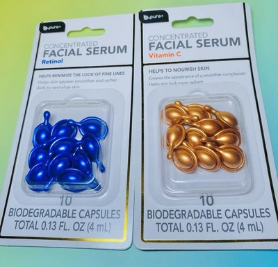 Paquete de 2 sueros faciales concentrados biodegradables biodegradables de retina y vitamina C pura B Foto 1 de 3
