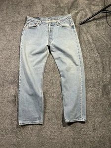 Vintage Levi's 501 Jeans Mens 36x30 Blue Light Wash 90s Made In Mexico Y2K - Picture 1 of 9