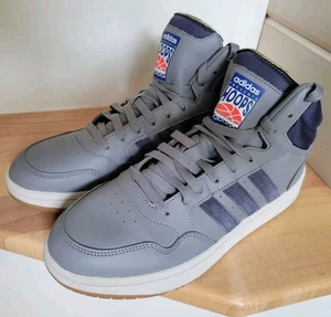 Adidas Hoops 3.0 Men’s Mid High Top Basketball Sneakers Shoes Gray Gum Sz 9 - Picture 1 of 13