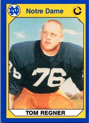 1990 Collegiate Collection Notre Dame #43 Tom Regner - Image 1 of 2
