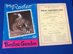 1945 Rodeo Program w/ INSERT ~ Boston Garden, World's Championship, Contestants! - Picture 1 of 24