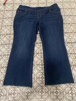 Pantalones de mezclilla recortados bordados florales de mujer Pioneer XXXL (22) NUEVOS Foto 1 de 4