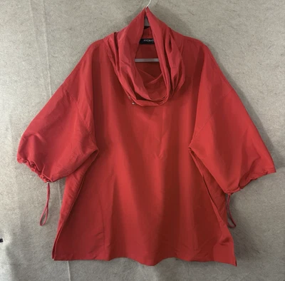 Chaqueta Pullover Mycra Pac Now Mujer OS Rojo Cuello Cortina Repelente al Agua Embalable Foto 1 de 4