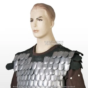Armadura corporal tamaño mediano escala medieval con forro de cuero 20G acero LARP disfraz - Imagen 1 de 8
