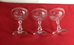 JUEGO DE 3 VASOS SHERBERT DE CRISTAL CORTE ÓPTICO CAMBRIDGE VINTAGE - Imagen 1 de 6