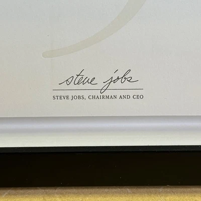 RARE __ 5 YEAR AT APPLE_ANNIVERSARY AWARD _ COPY PRINTED SIGNATURE OF STEVE JOBS - Image 1 of 4