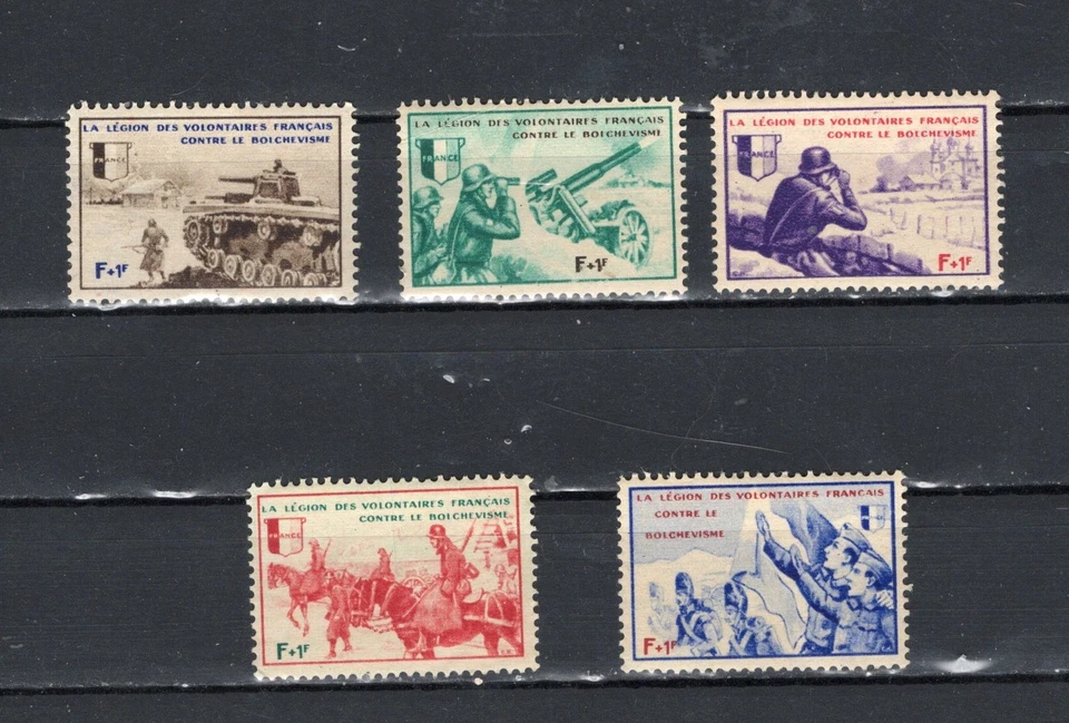 WWII 1942. GERMAN LEGION OF FRENCH VOLUNTEERS FIGHTING ON THE EASTERN FRONT. MNH - Image 1 of 1