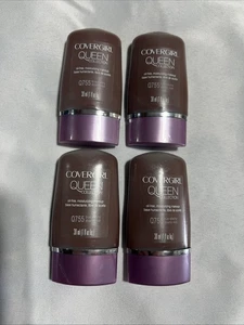 Covergirl Queen Collection Natural Hue Liquid Makeup Q755 TRUE EBONY 4 Pack - Picture 1 of 2