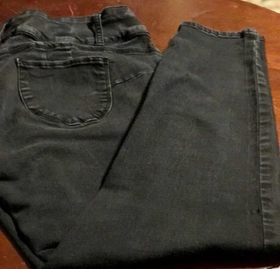 Pantalones de mezclilla negros Hot Kiss Get The Lift” talla 16 elásticos algodón/spandex pierna cónica Foto 1 de 4