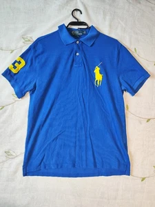 Polo Ralph Lauren Blue Mesh Custom Slim Fit Polo Shirt Men's XL Big Pony #3 - Picture 1 of 8