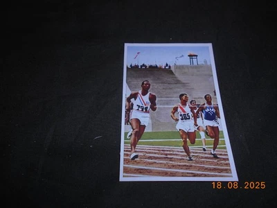 R! orig. Tarjeta de colección 1936 Jesse Owens Olympiade Berlín Franck 200 metros col Foto 1 de 2