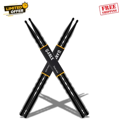 2 Pack 5A Drumsticks – Carbon Fiber Drum Sticks for Drum Set, Practice & Perform - Image 1 of 4