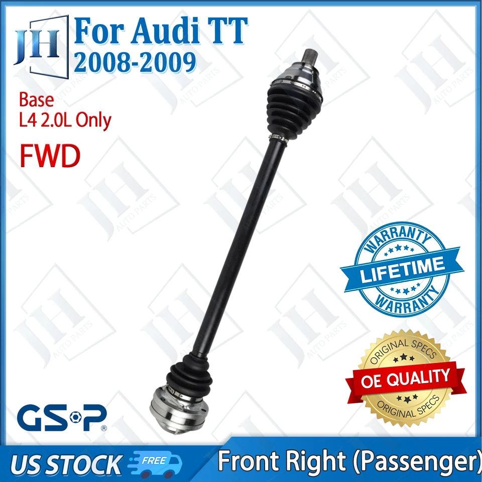Eixo dianteiro direito OE passageiro CV eixo para 2008-2009 Audi TT base L4 2.0L FWD - Imagem 1 de 4