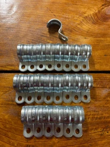 3/4 in. Rigid EMT Conduit 1 Hole Strap Galvanized Steel Halex 61107B Lot of 23 - Picture 1 of 6