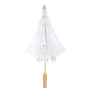 Ombrello in pizzo ricamato sposa ombrelli da sposa per matrimoni foto prop - Foto 1 di 11
