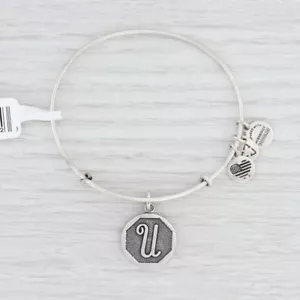 Neu ALEX AND ANI Initialen U Armreif Bettelarmband Rafaelian Silber Erweiterbar - Bild 1 von 4