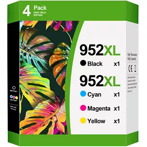 Printer Ink 952 XL 952XL Ink Combo Pack for HP OfficeJet Pro 8710 8715 8720 -4PK - Picture 1 of 7