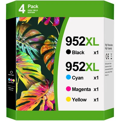 Printer Ink 952 XL 952XL Ink Combo Pack for HP OfficeJet Pro 8710 8715 8720 -4PK - Image 1 of 4