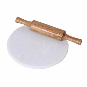 Indian Marble Roti Maker With Wooden Belan/Colour may vary 8/9 Inch Dia - Picture 1 of 4