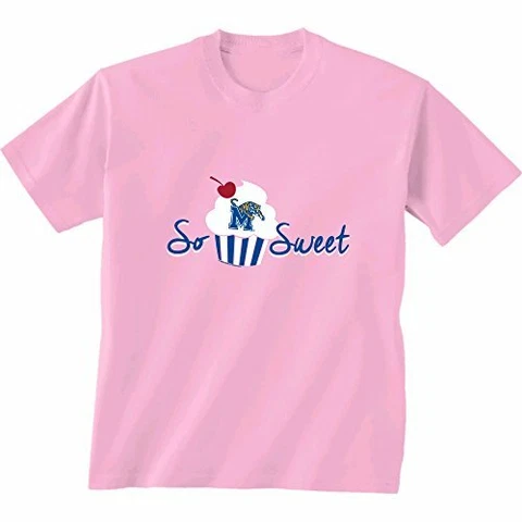 New World Graphics NCAA Memphis Tigers Kids Cupcake Short Sleeve Tee, 3T, Pink Cover