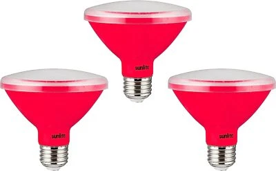 LED PAR30 Short Neck Colored Recessed Flood Light Bulb 8W(75W=) E26 Base 3-Pack - Image 1 of 2