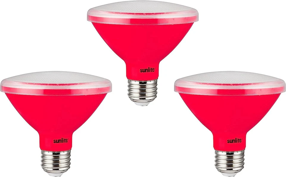 LED PAR30 Short Neck Colored Recessed Flood Light Bulb 8W(75W=) E26 Base 3-Pack - Image 1 of 2