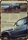1980 TOYOTA 4X4 4WD Pickup Truck Vintage-Look DECORATIVE REPLICA METAL SIGN 