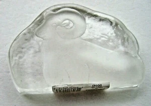 ST. THOMAS GLASSMAKERS ETCHED ART GLASS RAM PAPER WEIGHT ~ NEW - Picture 1 of 3
