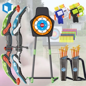 Bow and Arrow for Kids LED Light up Archery Toy with Target & Quiver Sport Gift - Picture 1 of 10