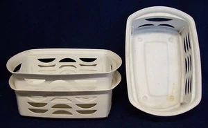 Restaurant Equipment Bar Supplies 3 WHITE TRAYS BASKETS ROUNDED ENDS - Picture 1 of 1