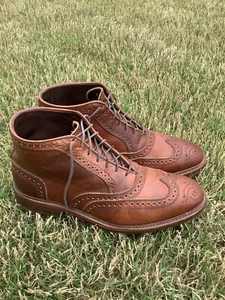 Herren Allen Edmonds Stirling Budapester Stiefel 9.5D Braun Leder Hergestellt in den USA - Bild 1 von 15