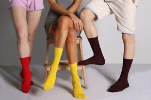 Mysocks Unisex Finest Cotton Seamless Toe Socks 3 Pair Colour Combination