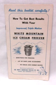 Libretto informazioni congelatore gelato montagna bianca 1954 - Foto 1 di 2