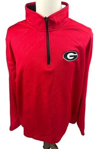 Colosseum University Georgia Bulldogs Red Zip Mens Pullover Sweatshirt XLarge - Picture 1 of 6