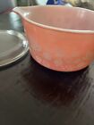 Vintage Pyrex Gooseberry Pink 1 Quart Dish/ With Lid