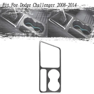 New For Dodge Challenger 08-14 Carbon Fiber Console Water Cup Holder Panel Cover - Bild 1 von 10