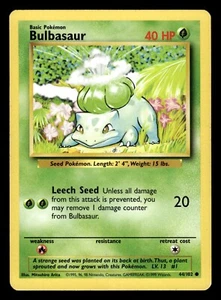 Bulbasaur 44/102 Common Starter Base Set Pokemon Card - 1 - Picture 1 of 2