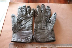Guantes Mujer u Hombre Marrón Piel Auténtica - Vintage - ¿Edad?? - Imagen 1 de 5