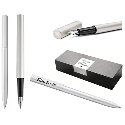 Pelikan Ineo® Elements Set Kugelschreiber + Füller Rot mit Gravur Geschenk Etui - Bild 1 von 4