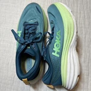 HOKA Men Bondi 8 Running Shoe Sneaker Deep Lagoon Ocean Mist US 8.5 D EU 42 - Picture 1 of 8