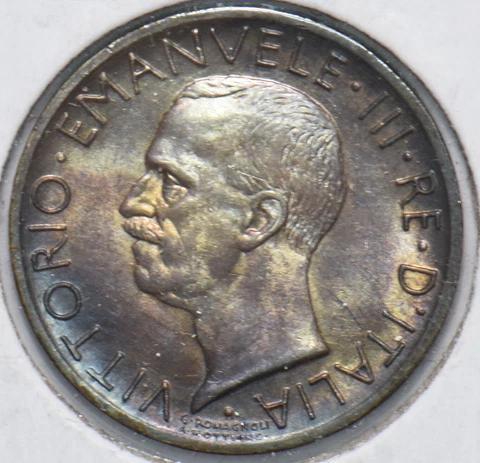 Italy 1927 5 Lire Eagle animal 490216 combine shipping Cover
