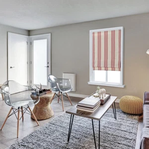 Vertical Lines Cordless Roman Shades - 4 Colors - 5 Sizes - Picture 1 of 5