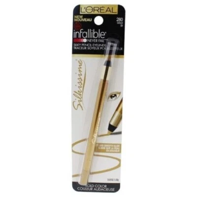 2 NUEVOS Delineadores de Ojos L'Oreal Paris Infaliable Never Fail Silkissime Oro 280. Foto 1 de 2