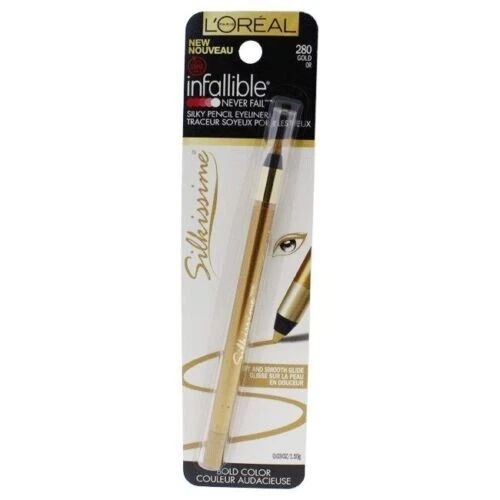 2 NEW L'Oreal Paris Infalliable Never Fail Silkissime Eyeliner 280 Gold. - Image 1 of 2
