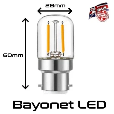 TRADE ELECTRIC Led bayonet Bulb Pygmy 1w = 15w Warm White Night Light Lamp 2 pack *UK*