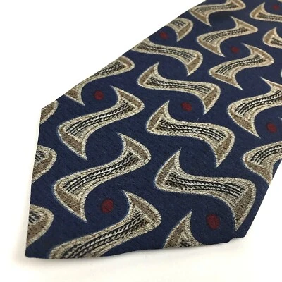 Thos David By Gitman Bros 领带蓝色手工制作丝绸 — 第 1/4 张图片